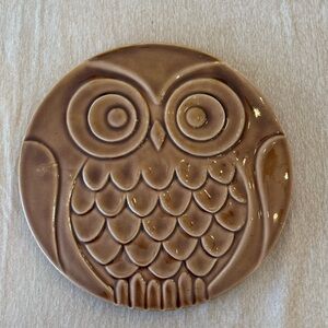 Brown Owl Ceramic Wall Art